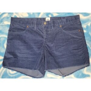 GAP Corduroy Raw Edge Hem Stretch Cut‎ Off Shorts Women's Blue Size 12